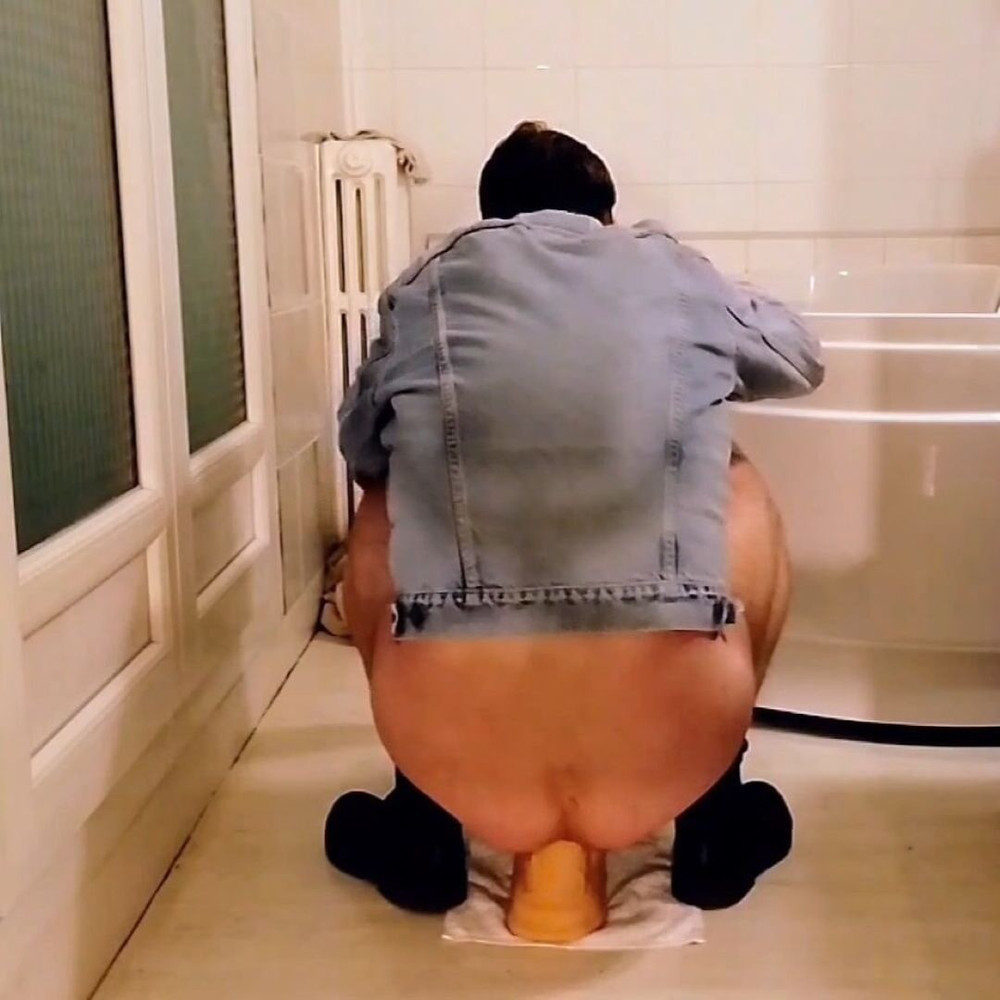 Fetish masturbation and dildo fuck in the bathroom #15