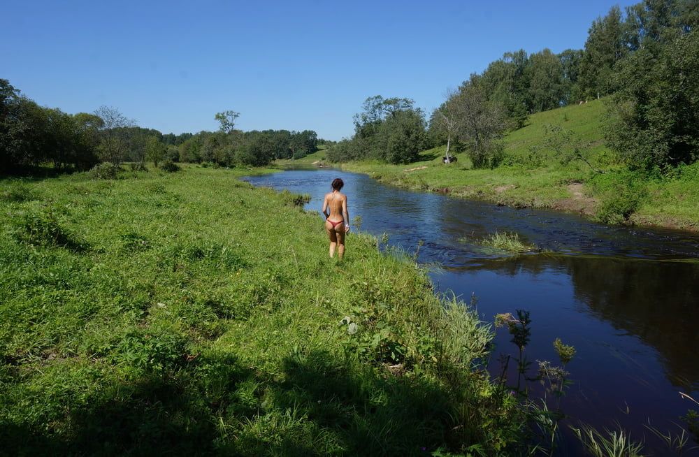 Nude walk upon river #13