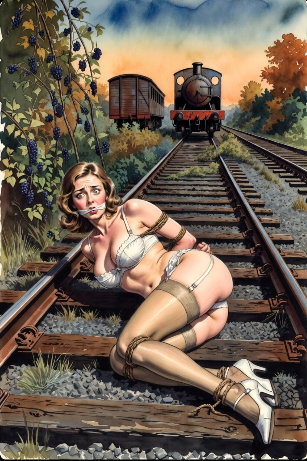 Pixwhores Experimental Enhanced: Stockings in the Railyard 1 #17