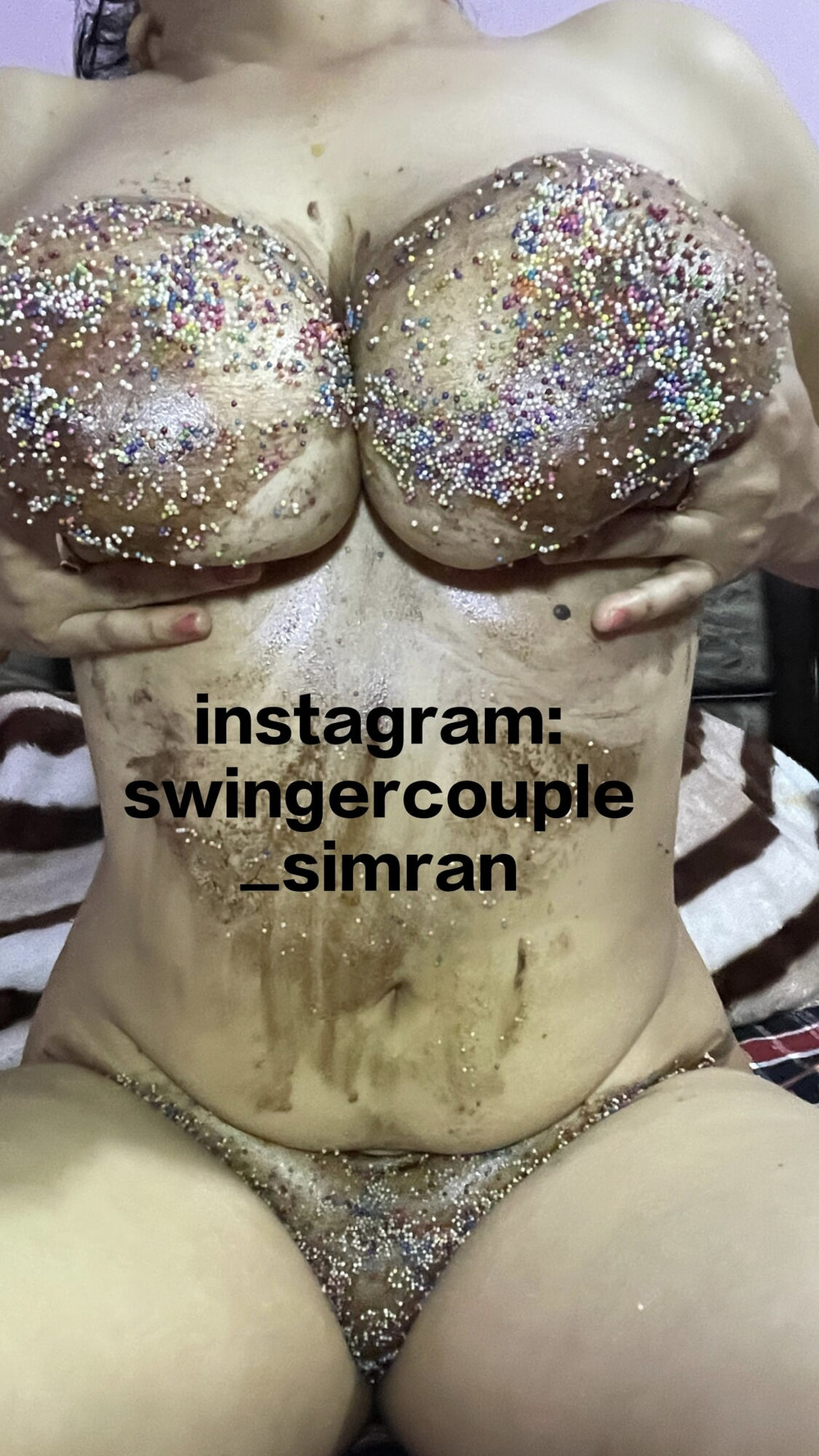 Birthday cake on my body