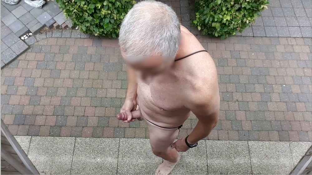 public outdoor exhibitionist bondage jerking show #4