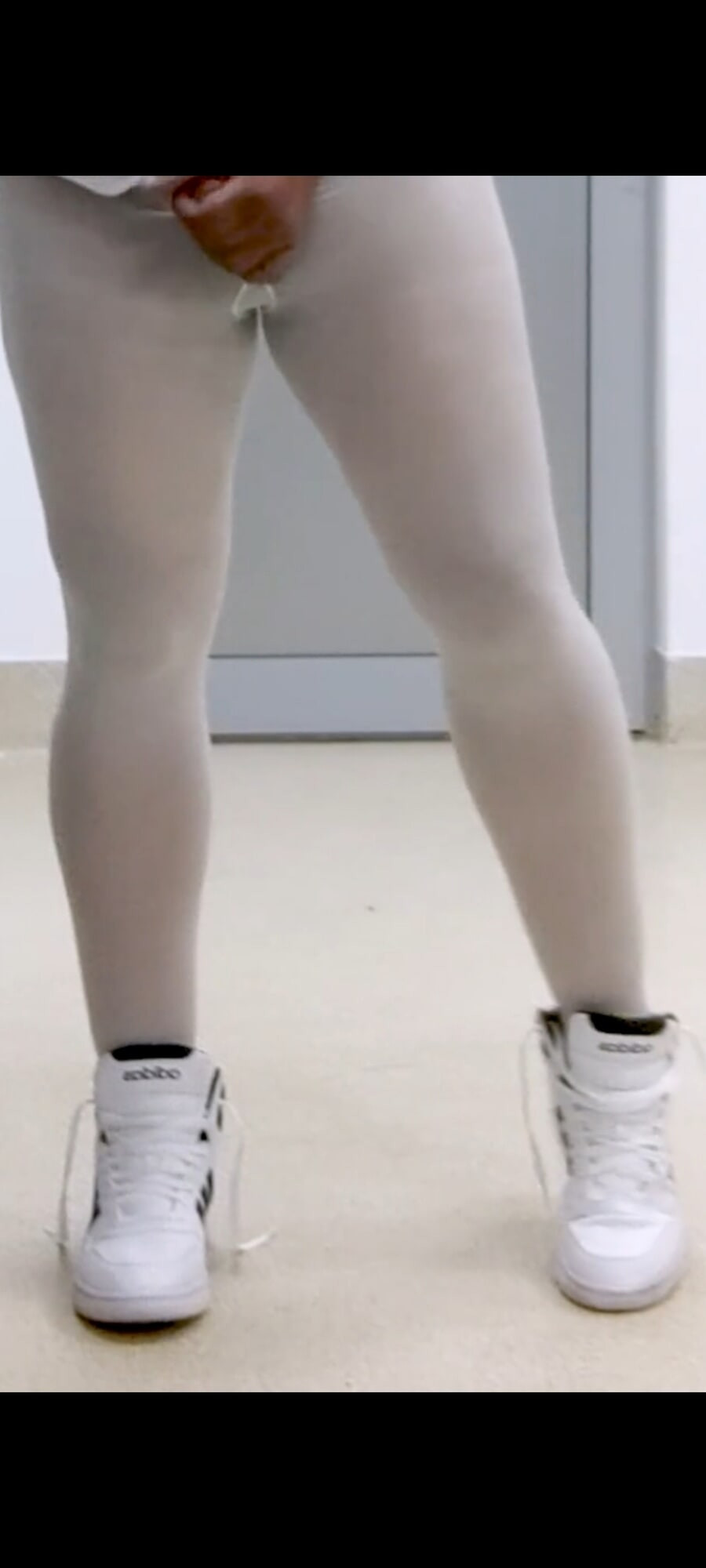 Legs in white pantyhose #13