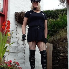 sissy cop outdoors
