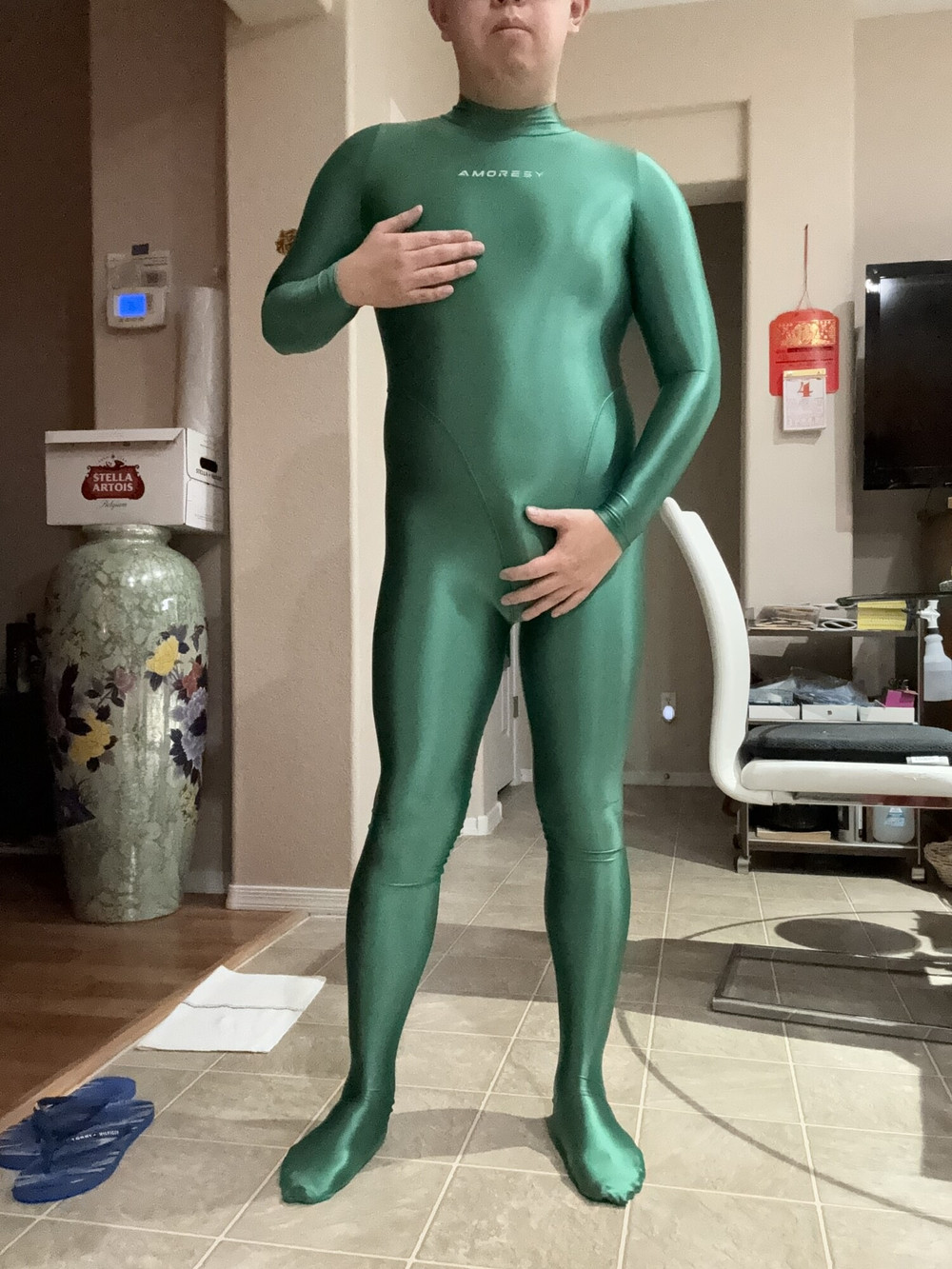 Green Amoresy Spandex Suit #4