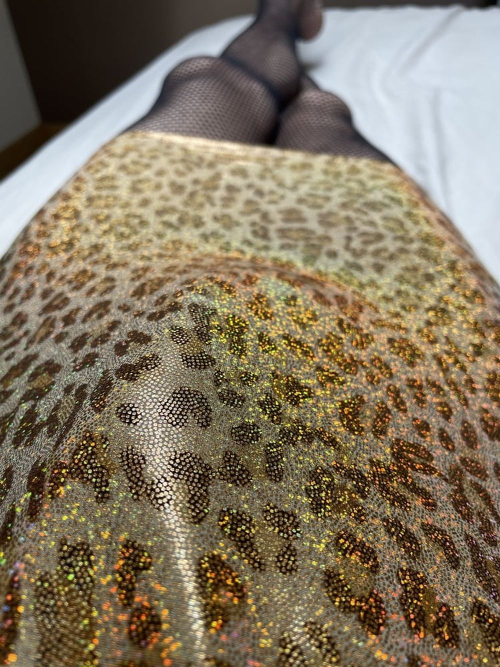 Shiny gold dress with stocking  #14