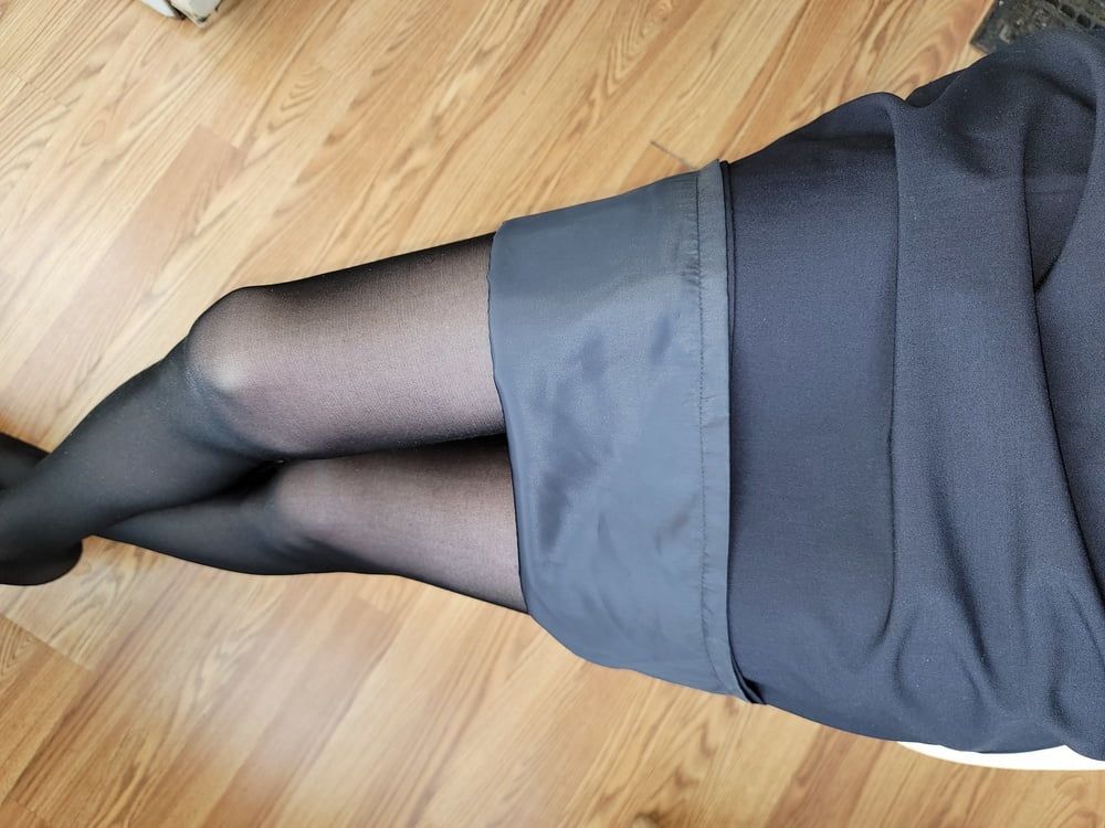Flight Attendant Skirt with Sliky lining and Pantyhose  #24