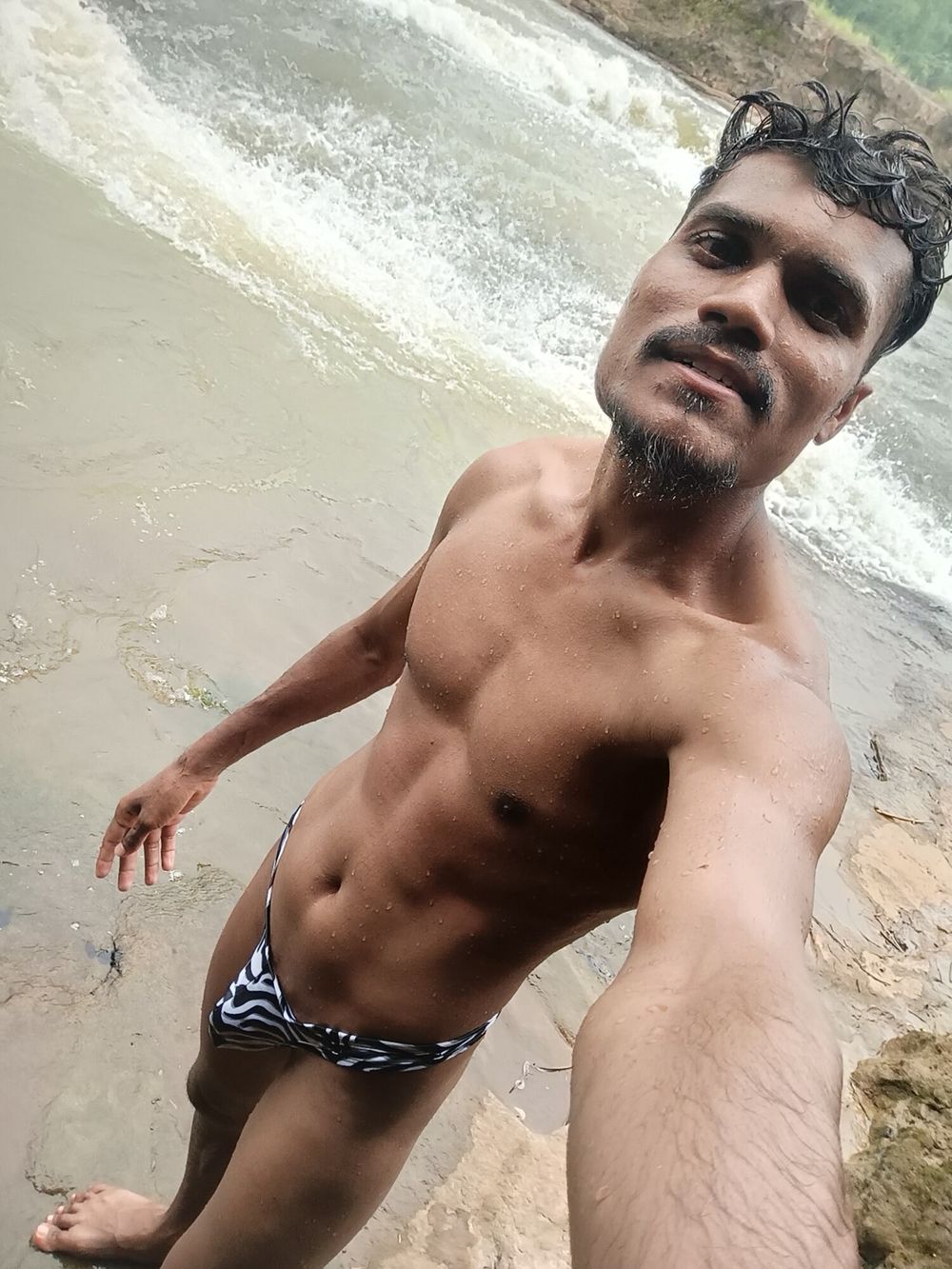 river fun day in my new Zebra man brief  #20