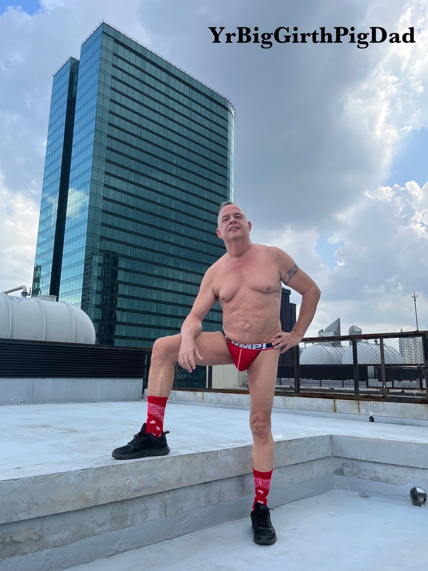 New Jockstrap collection on the roof of my condo. #15