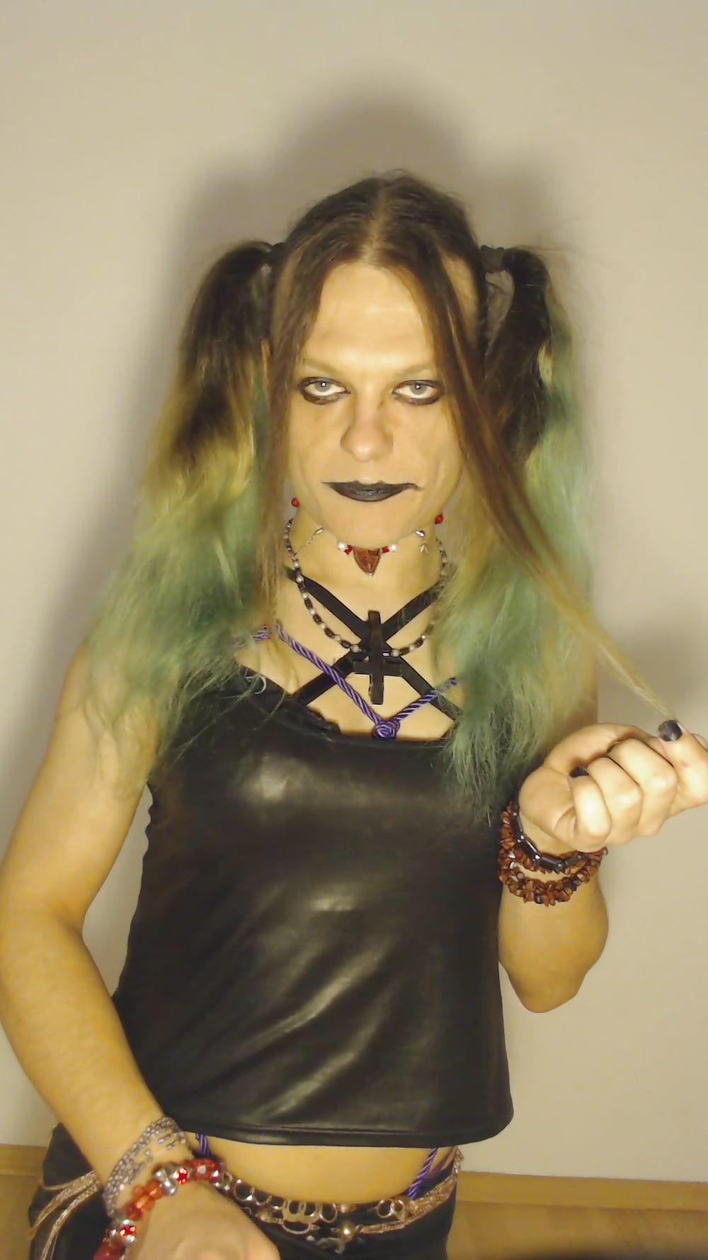 Bondage Chastity Green Cyber Goth Brandynette #10