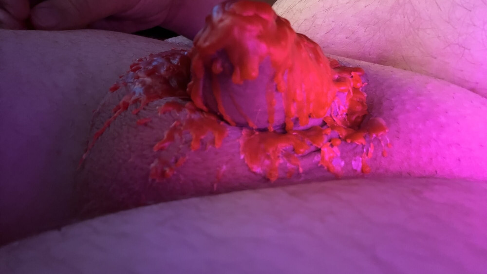 penis wrapped in candle wax and balls covered #7