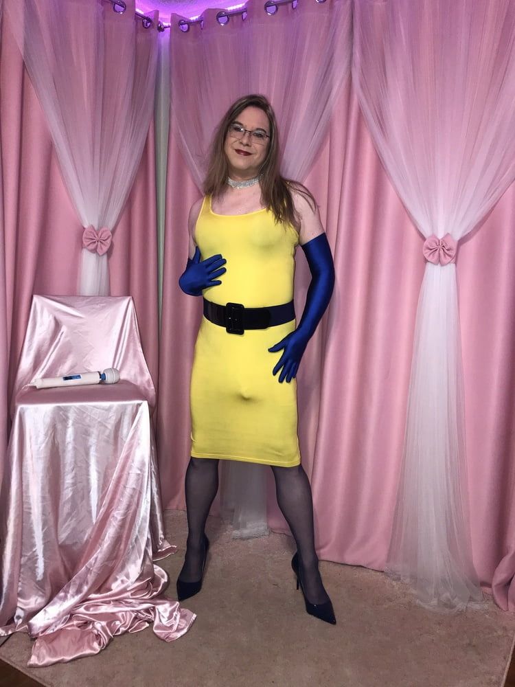 Joanie - Yellow Pencil Dress 2 #31