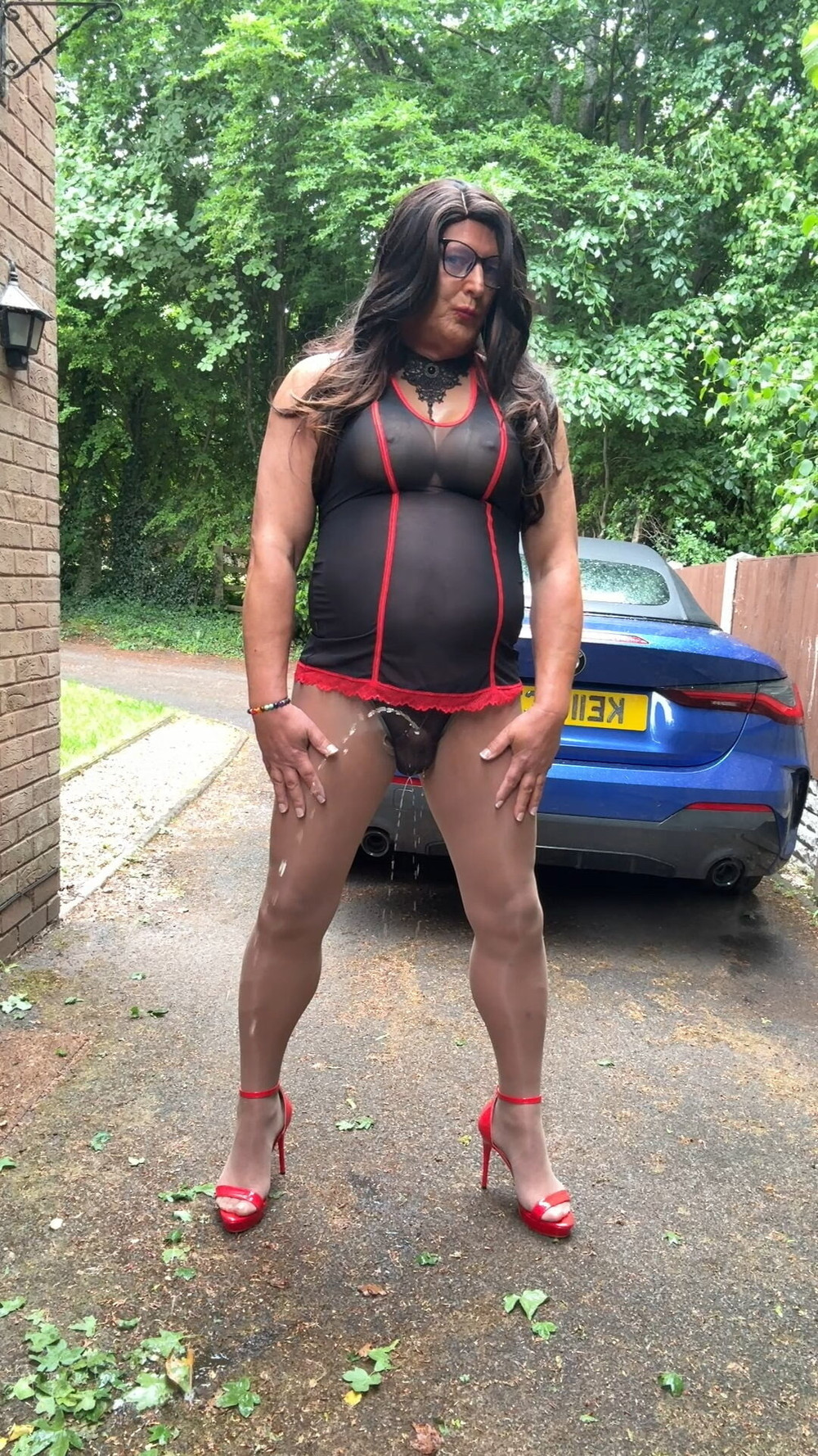 Sexy Crossdresser Kellycd2022 in sexy outfit and pantyhose  #12