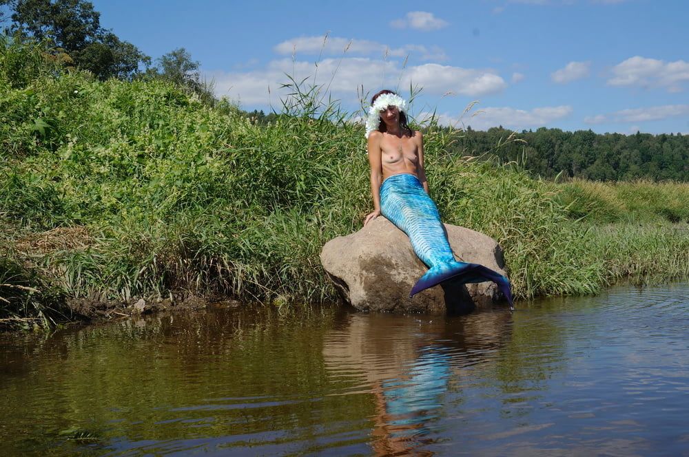 Mermaid  on boulder #36