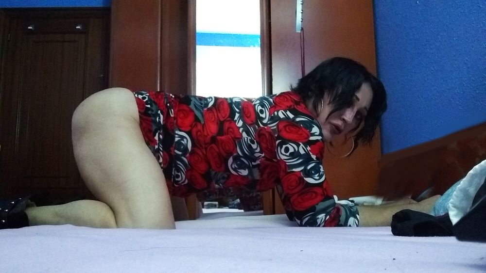 Sissy Taniax wearing flowers dress -December 2021 part II #14