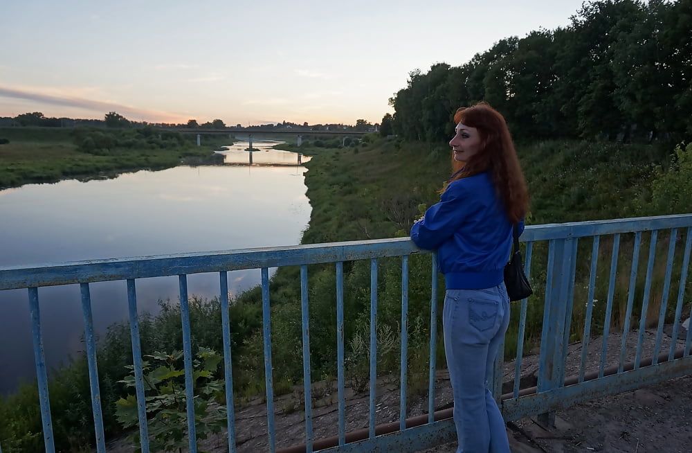 On vazuza-river bridge in cold evening #3