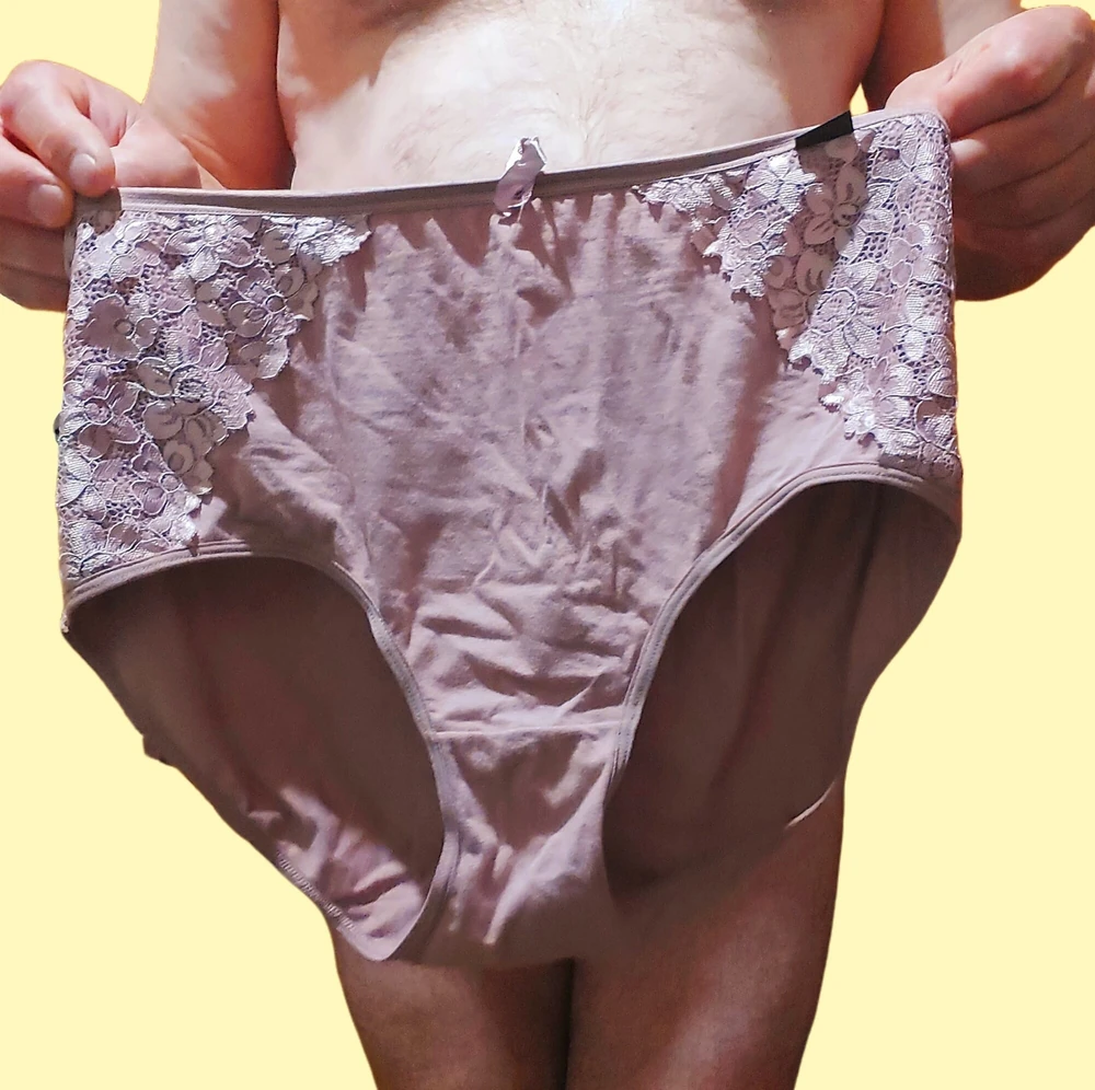bought my wife new panties. I try them on after her first we #2