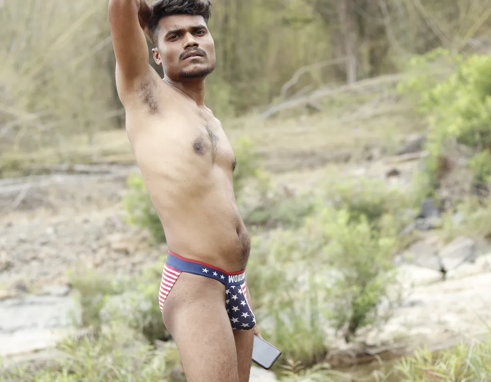 Noughty hot boy jordiweek in river bank  #6