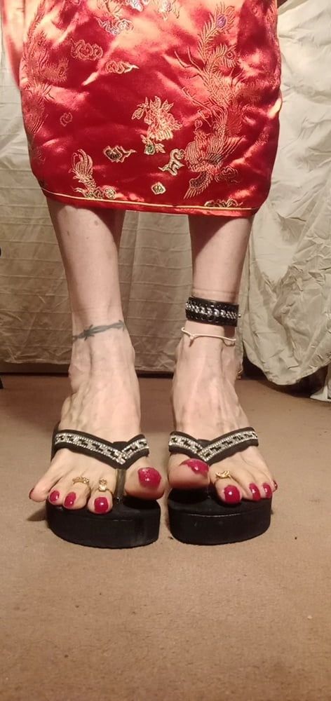 asian ts sexy feet in sandals, mules, high hells .  #23
