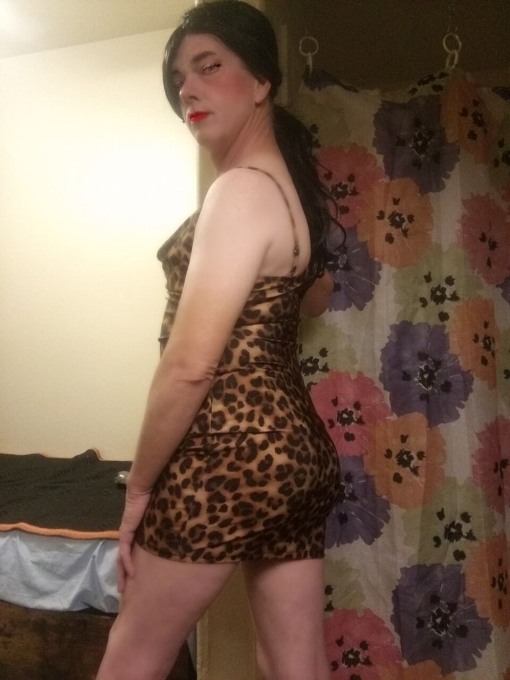 Hot crossdresser in tight dress #24