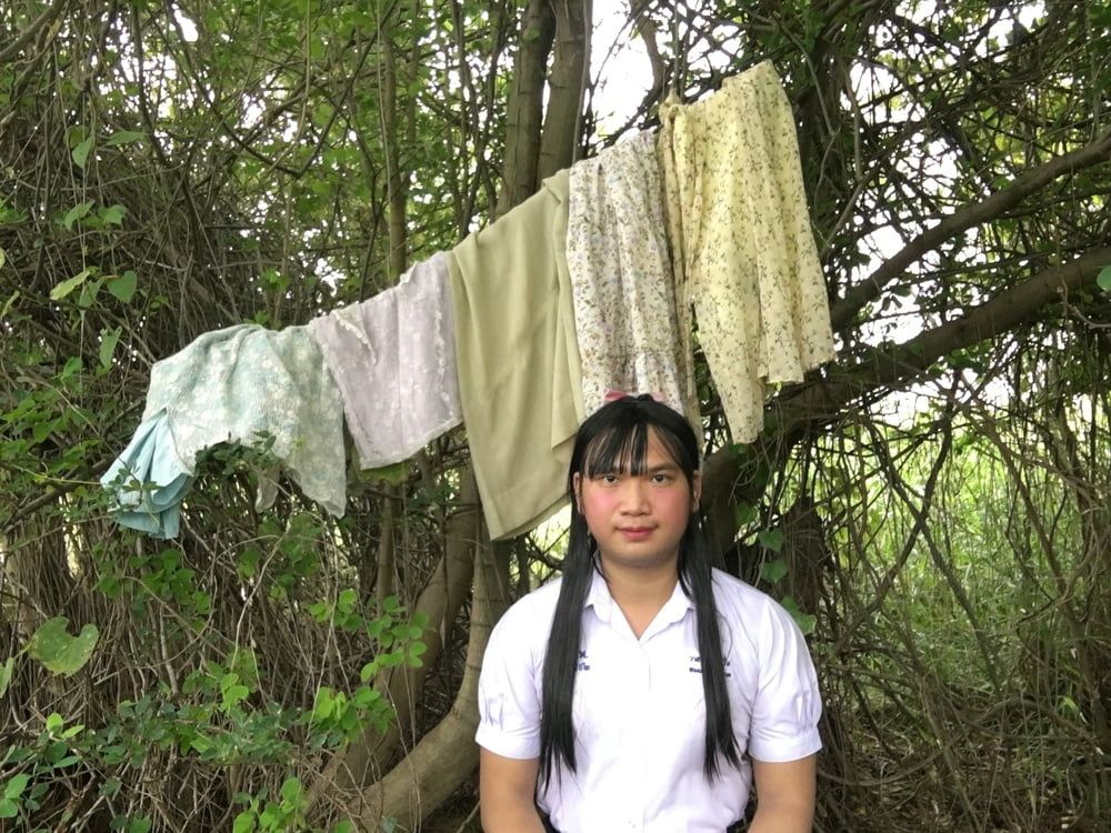 Outdoor student ladyboy solo #2