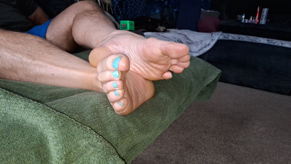 Showing off my painted toes for foot lovers #9