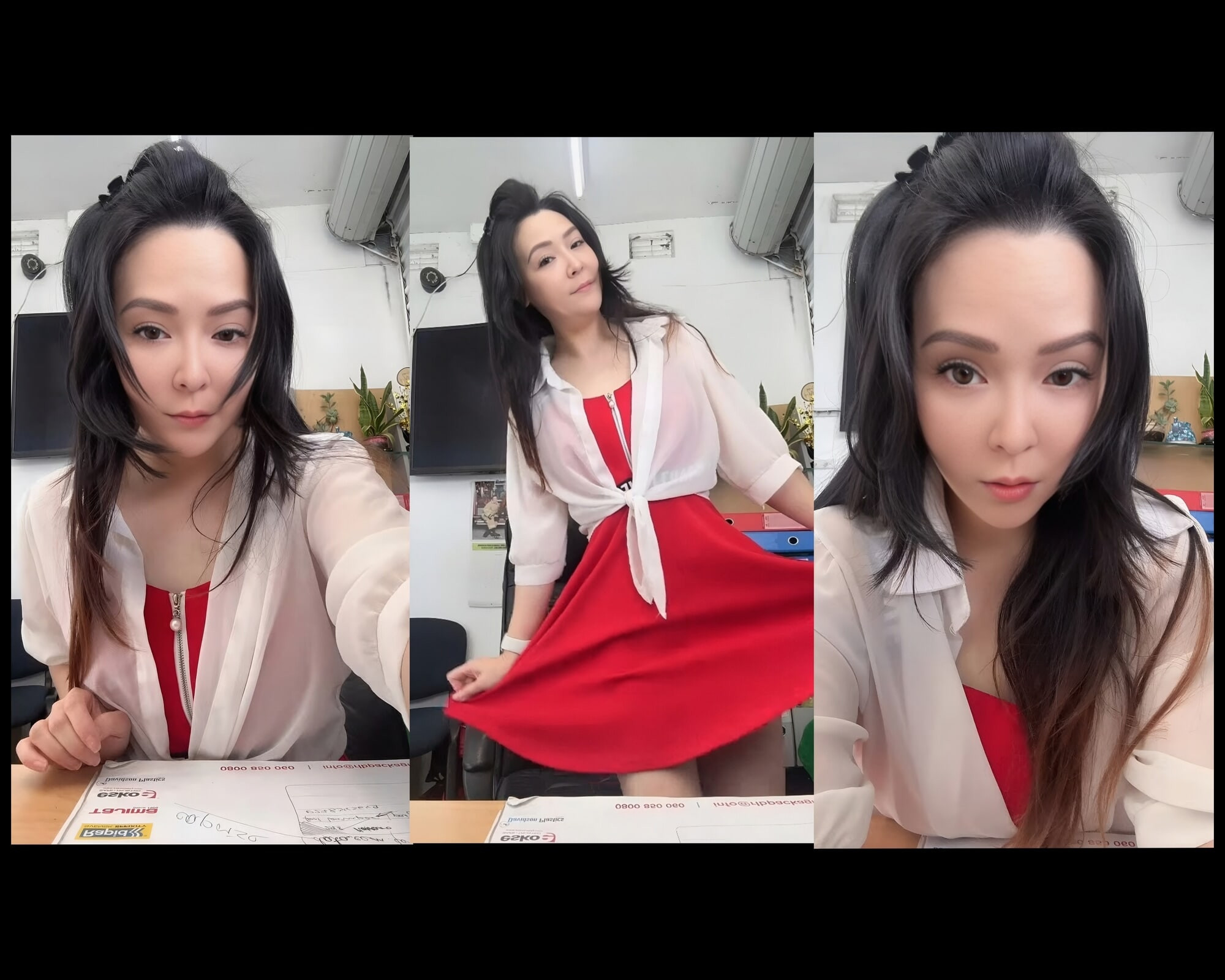 Misstaiwan posing in sexy clothes at work #3