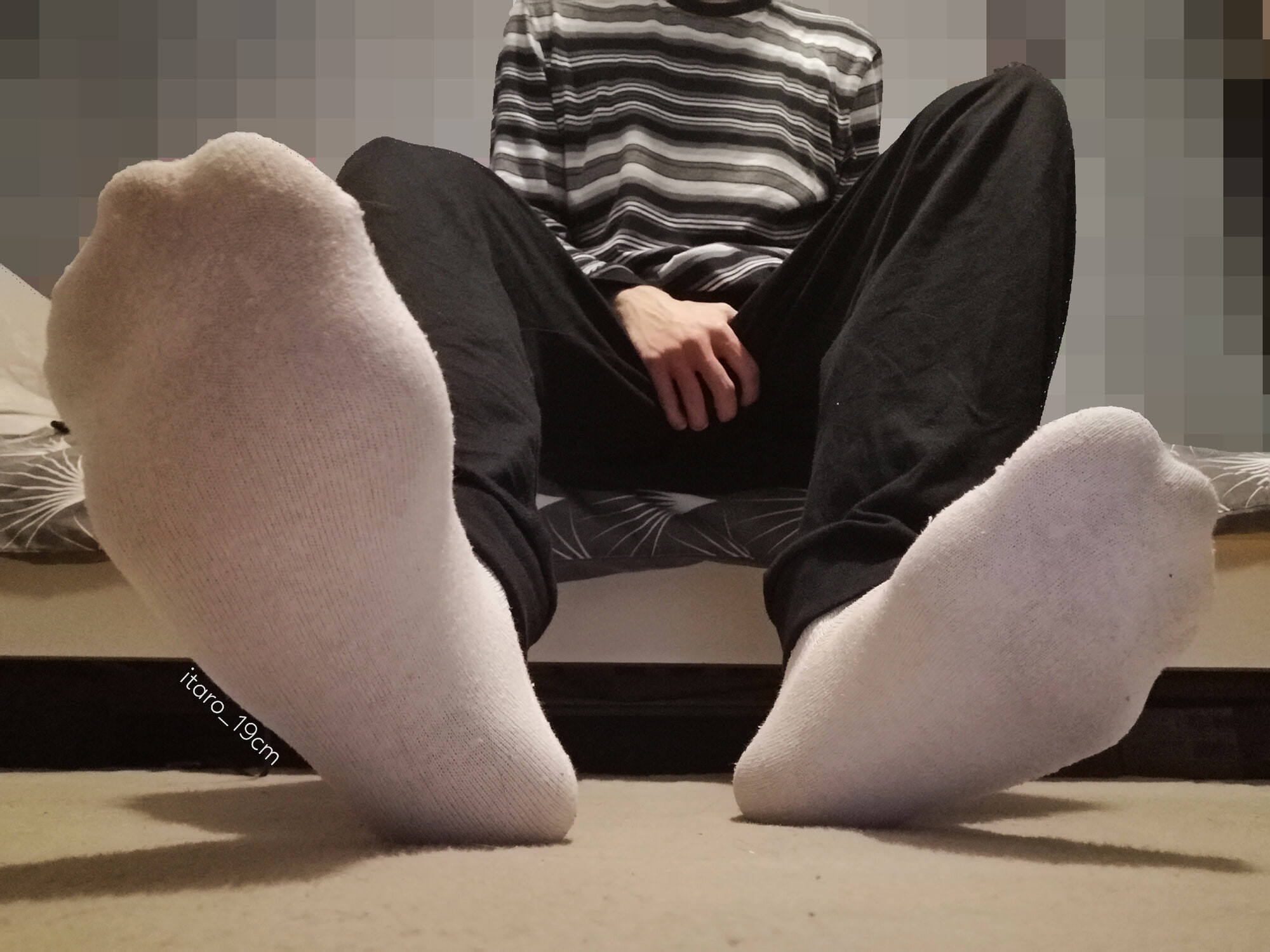 my feet (socks on)