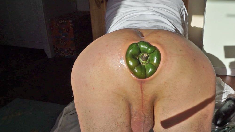 Giant pepper in my hungry asshole pt.1 #15