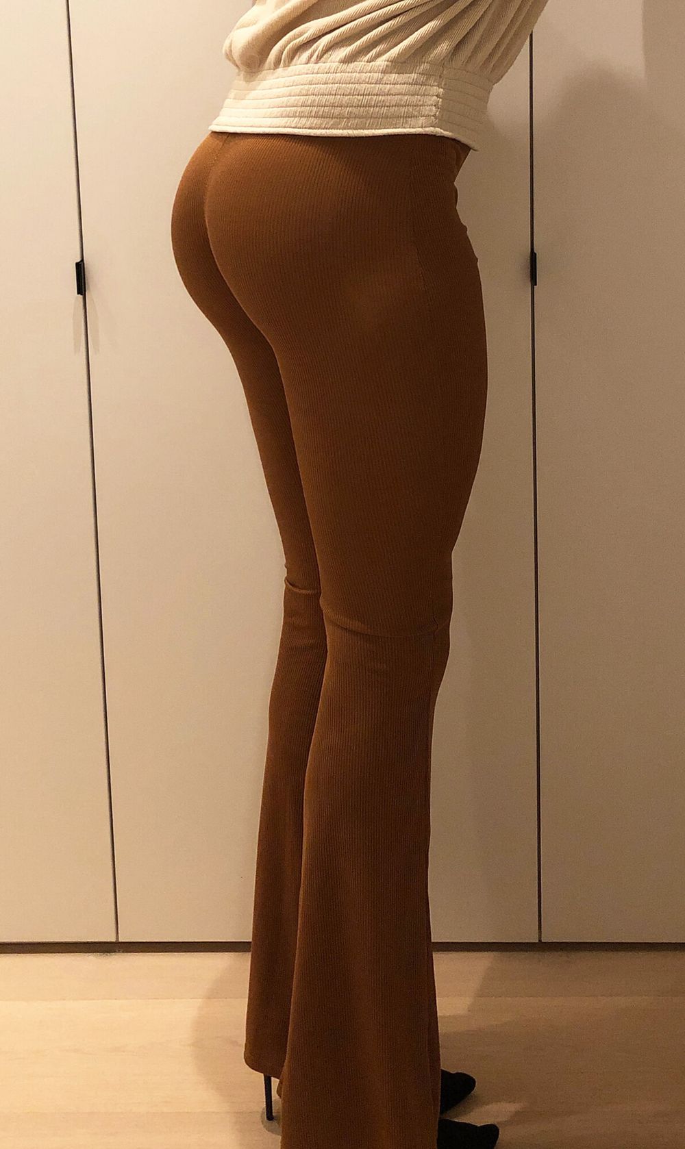 Brown stretch leggings #6