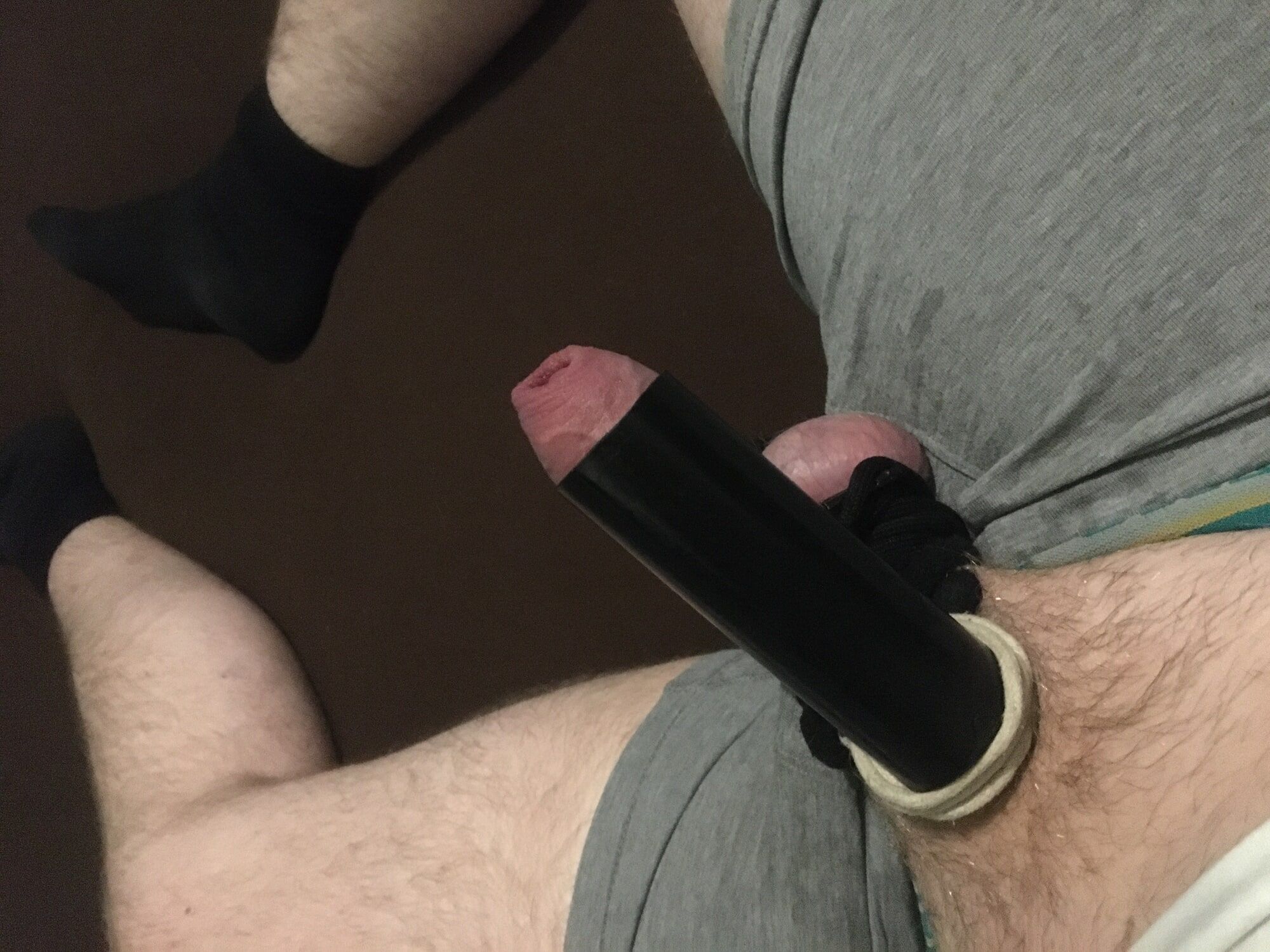 Bound Dick And Balls And Homemade Cocksleeve  #43
