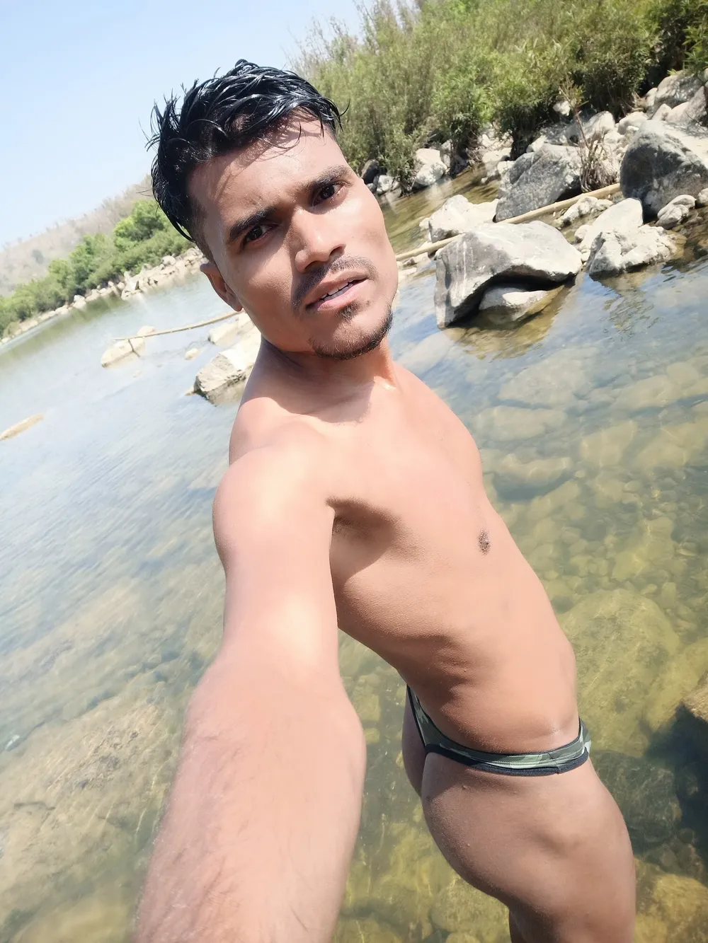 Sanju gamit on river advanture hot and sexy looking in man  #25