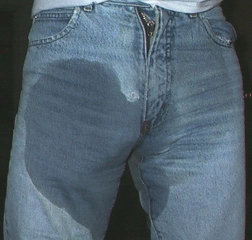 tight jeans, cum stained and pissed #5