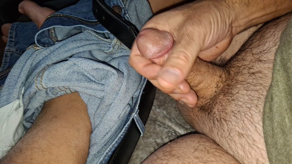 Playing with my hard cock #10