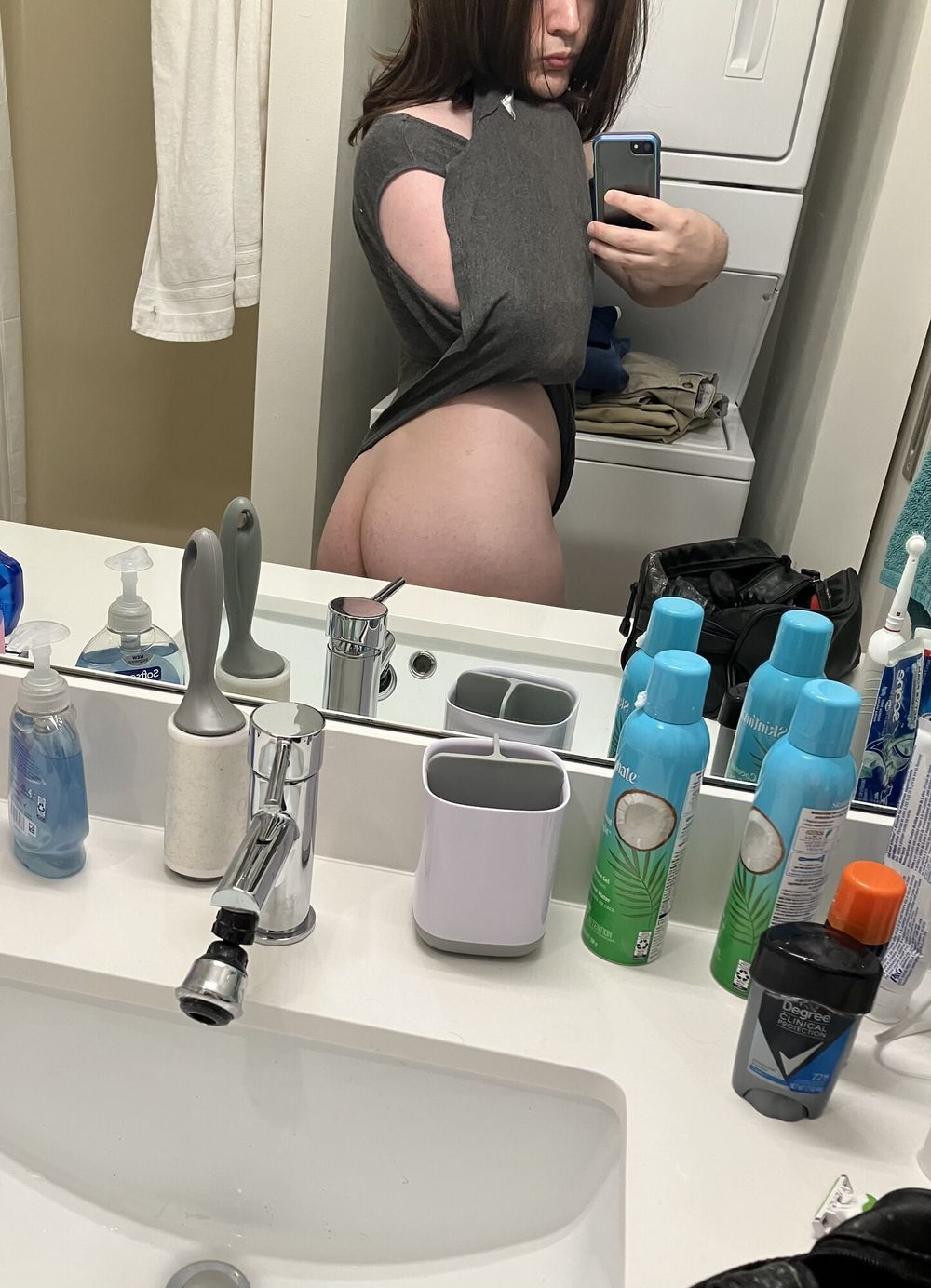 Exposed sissy shows off ass #4