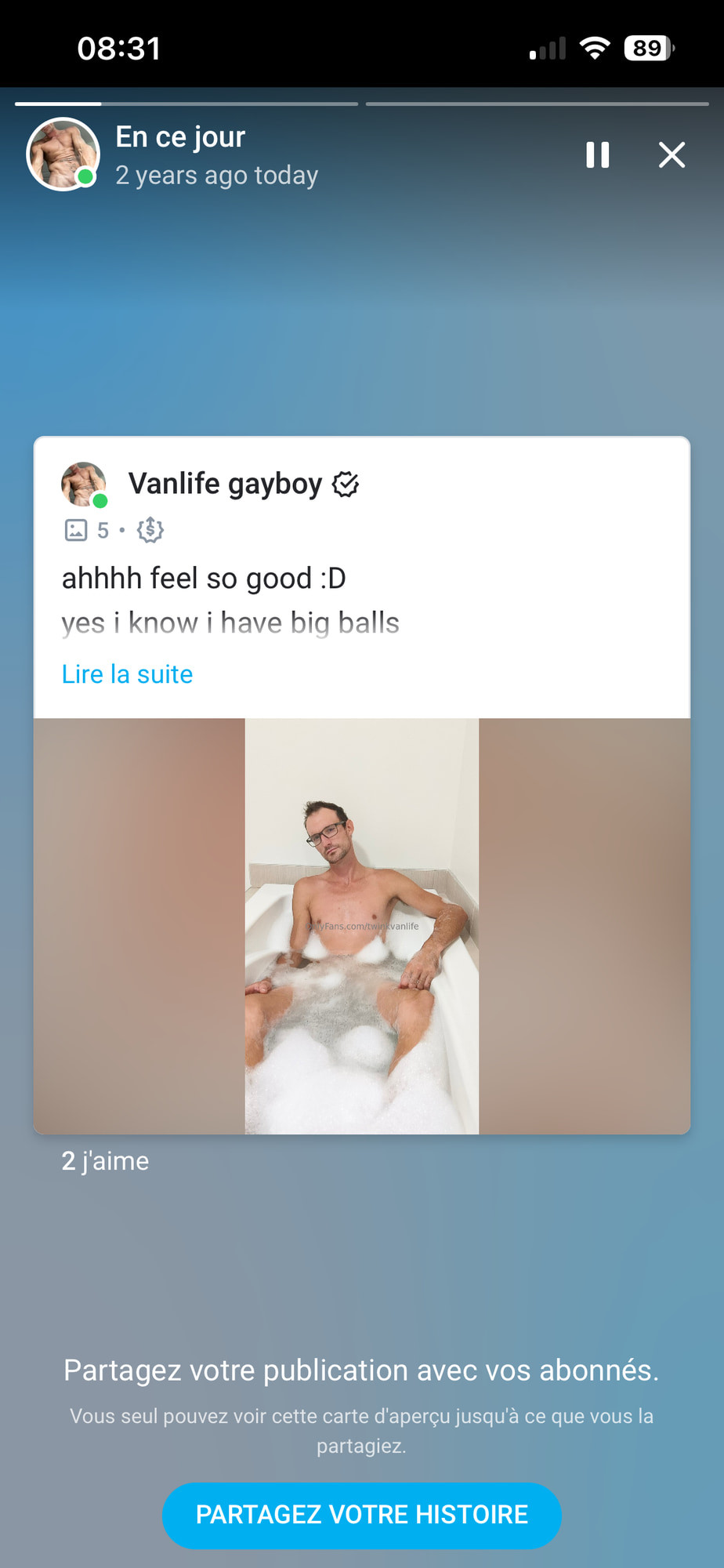 Je prend mon bain 