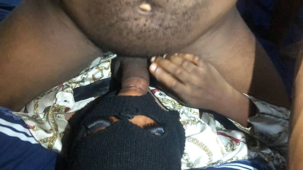 Sucking two big nigerian dicks together  #4