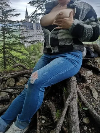 my breasts need air at neuschwanstein castle         