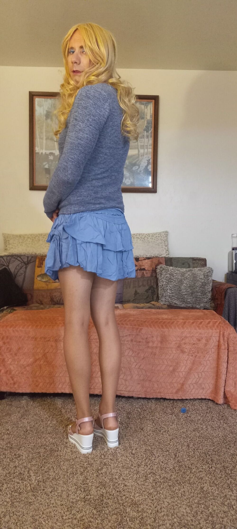 Sissy crossdresser Erica first showing of her girly face #19