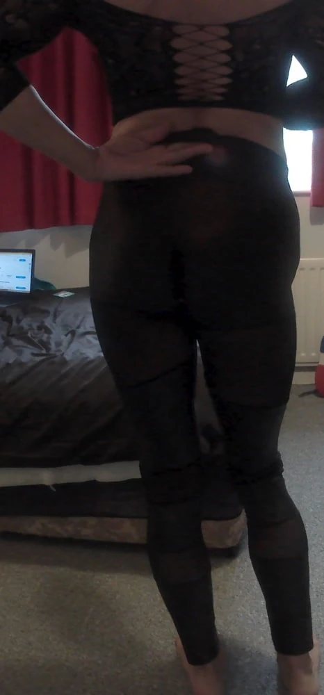 Loving the feel of my faux leather leggings #16