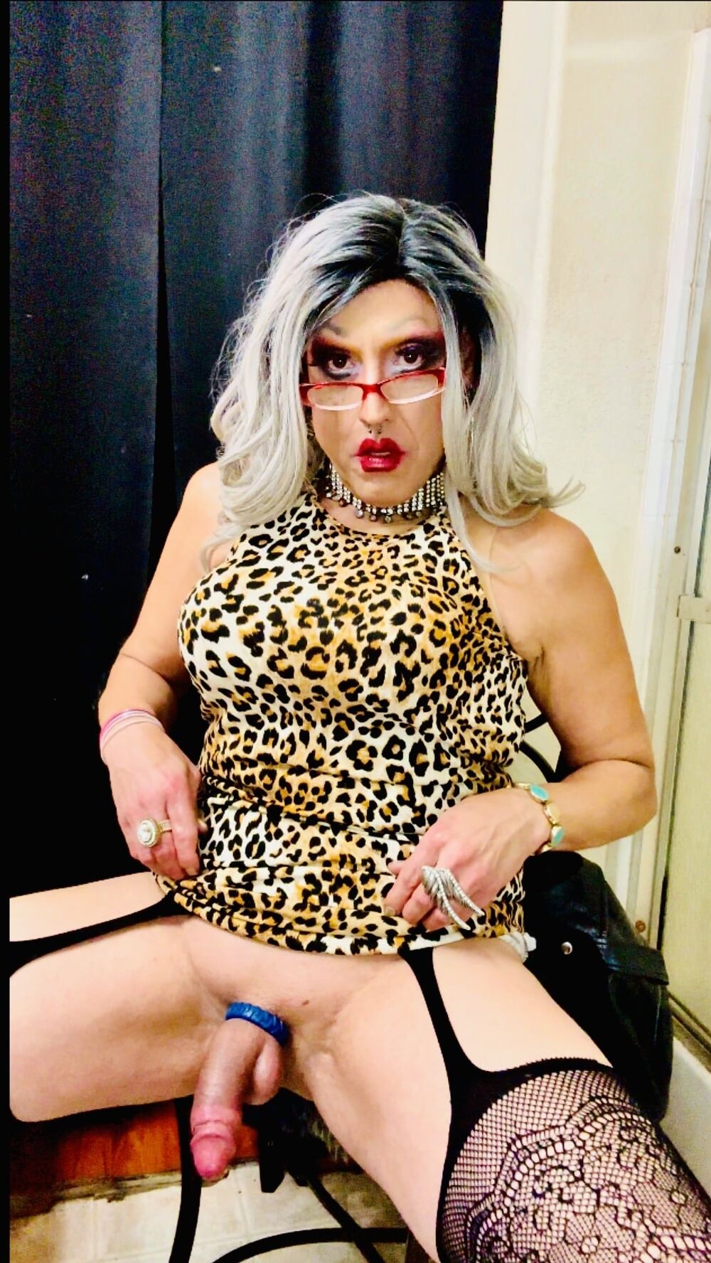 Marilyn Leopard Print Big Cock Smoking Cougar #11