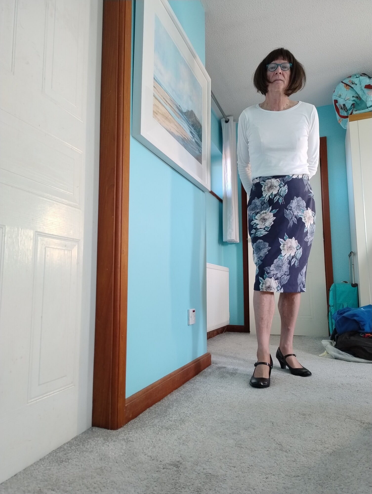 Floral pencil skirt