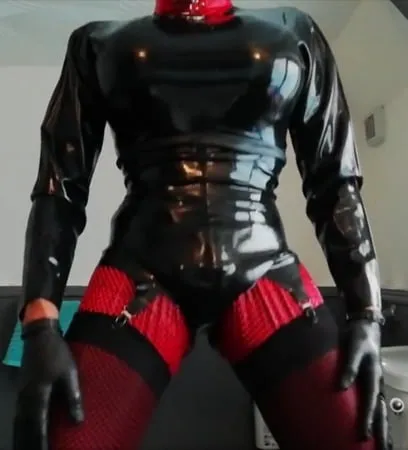 alison in rubber         