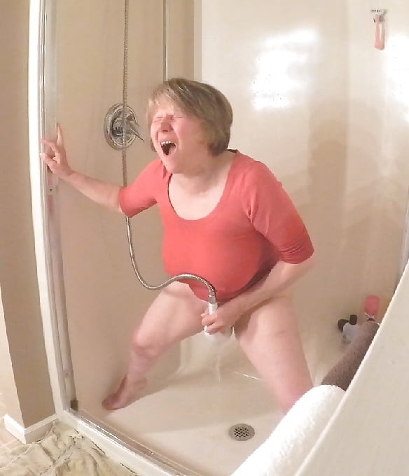 GILF masturbates in wet t-shirt #46