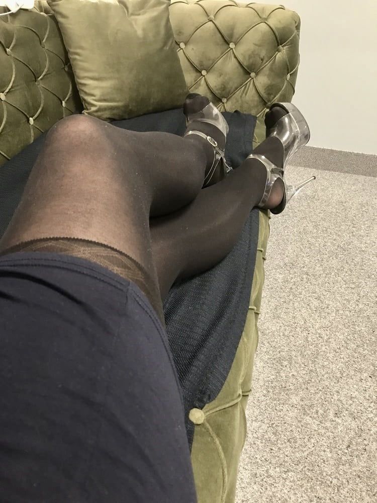 Black thighs and heels