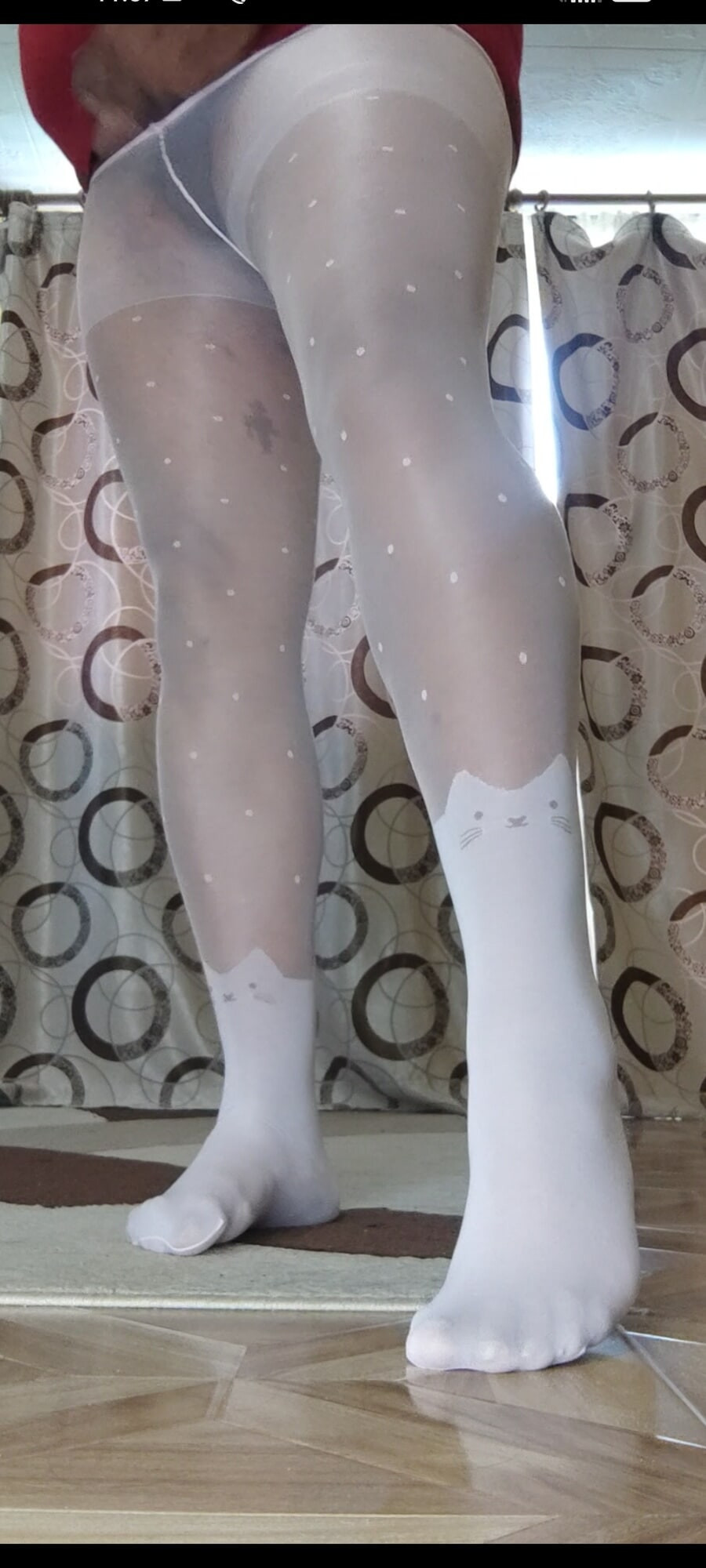 White pantyhose for teen #29