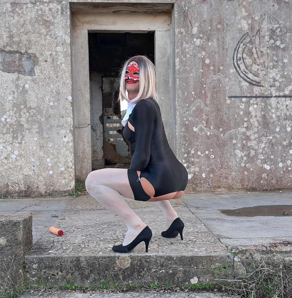 Kinky Perverted Nun in Nylon Stockings and High Heels #36