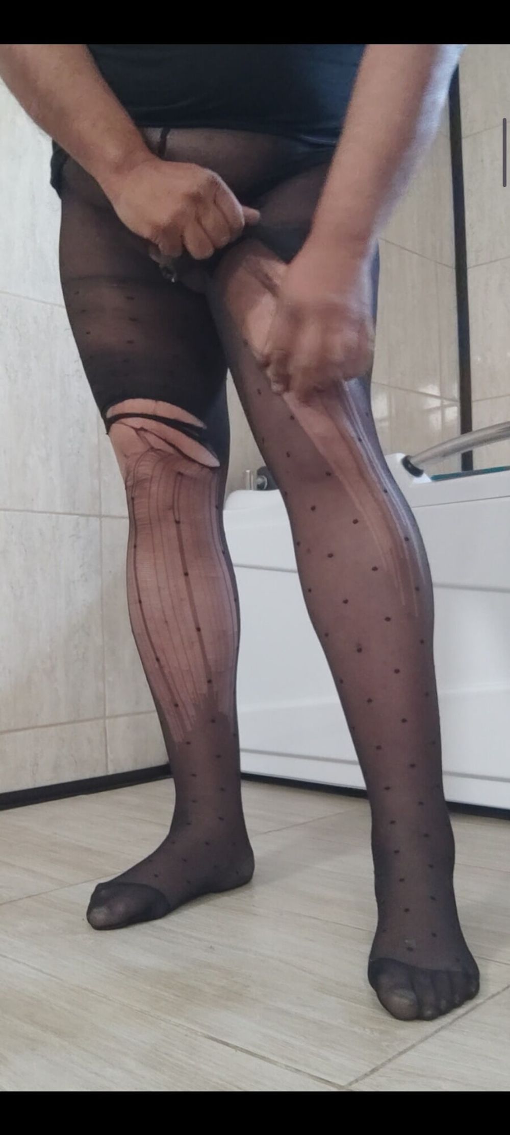 Abused pantyhose black #29