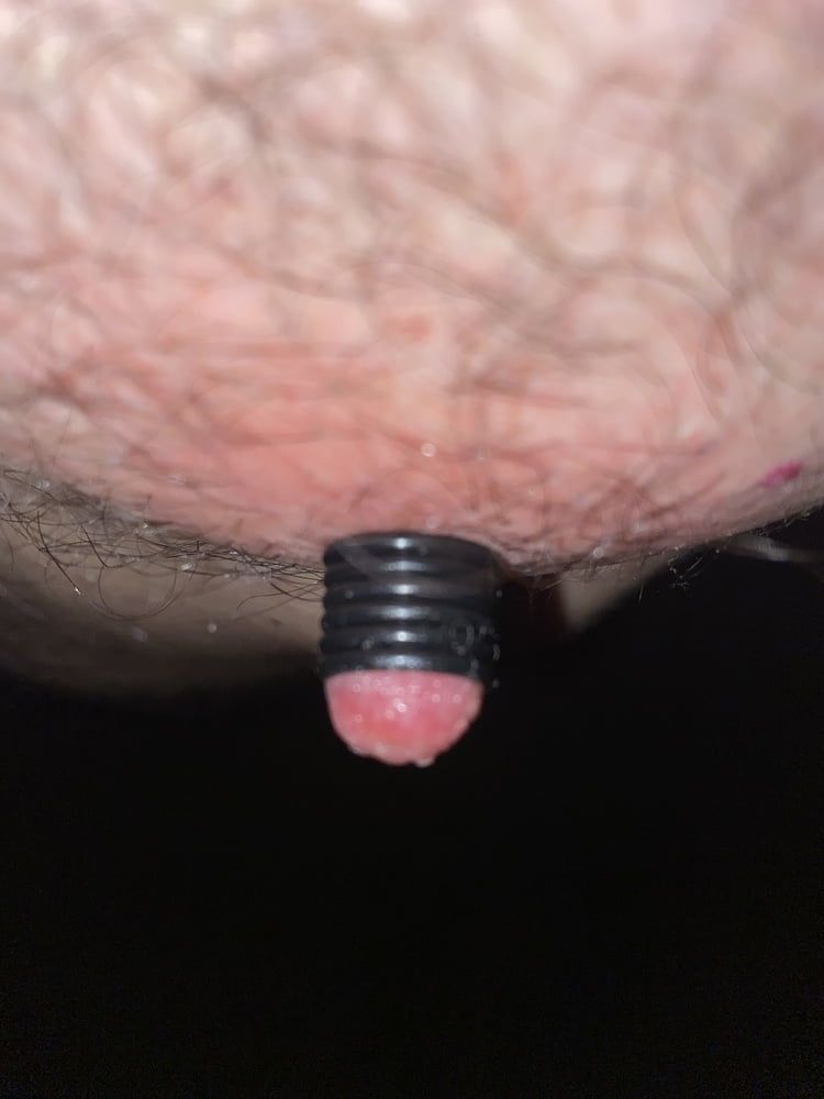 Nipple stretching with orings  #7