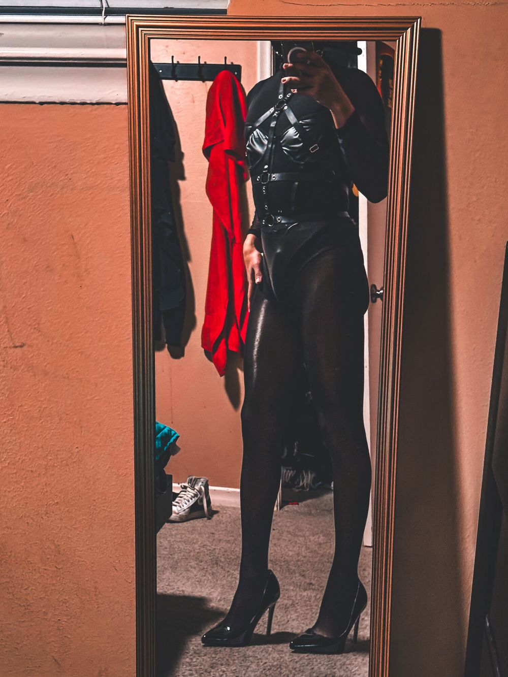 Crossdresser in BDSM outfit  #4