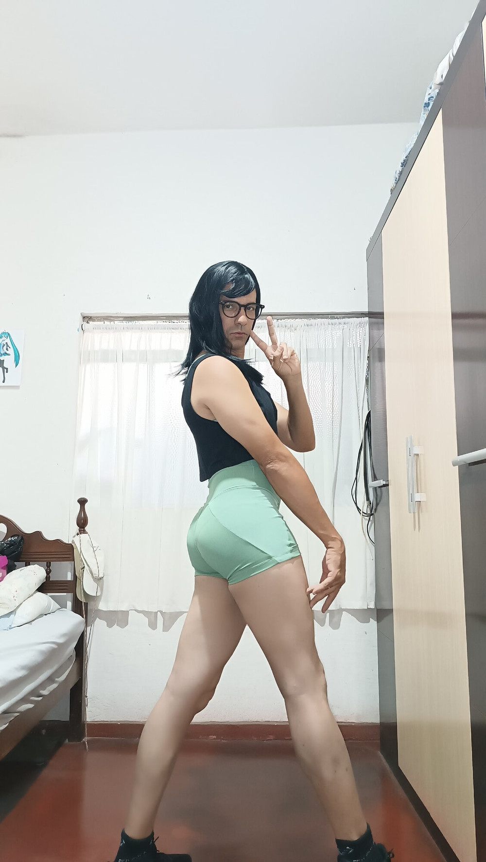 Cute Short Gym Green  #3